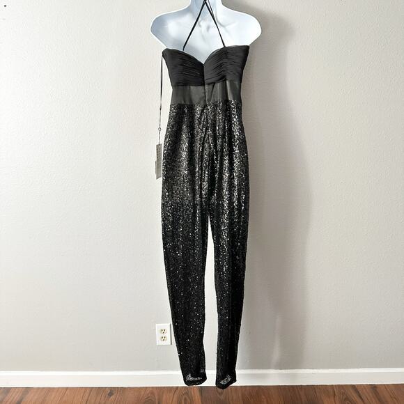 Alyce Paris Strapless Sequin Skinny Leg Jumpsuit women's US size 6 NEW with tags - Picture 9 of 14